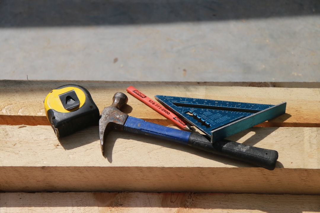Carpentry tools laid out and easy to find and ready to use. Still life