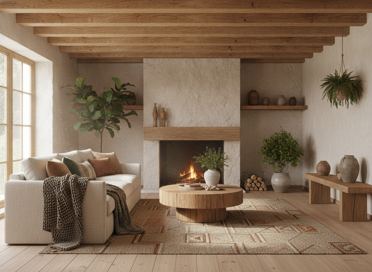 Houten plafondbalken brengen warmte en natuur in je interieur