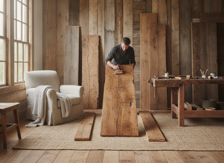 Verweerd hout binnen restaureren behoudt karakter van oude planken