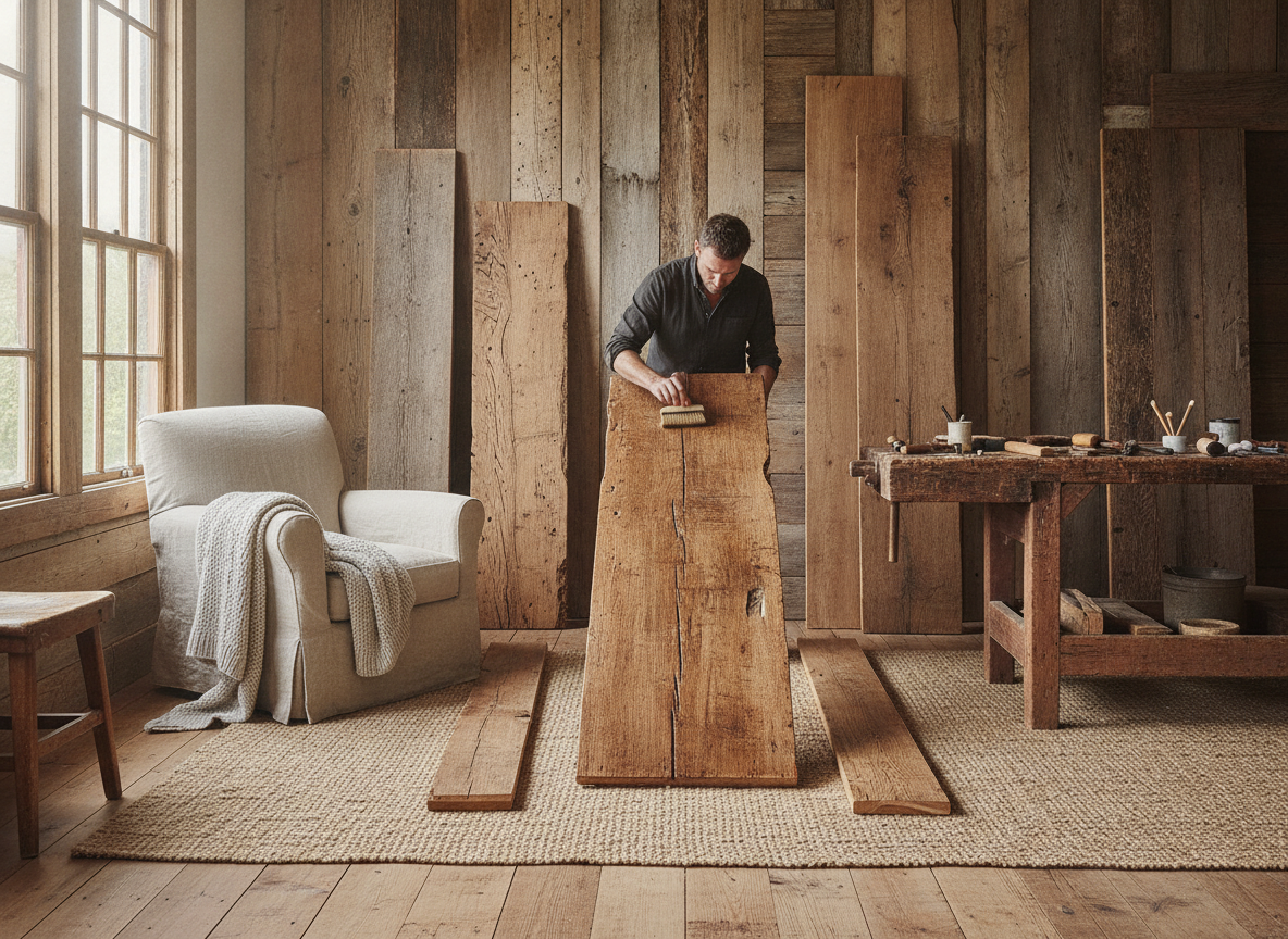 Verweerd hout binnen restaureren behoudt karakter van oude planken