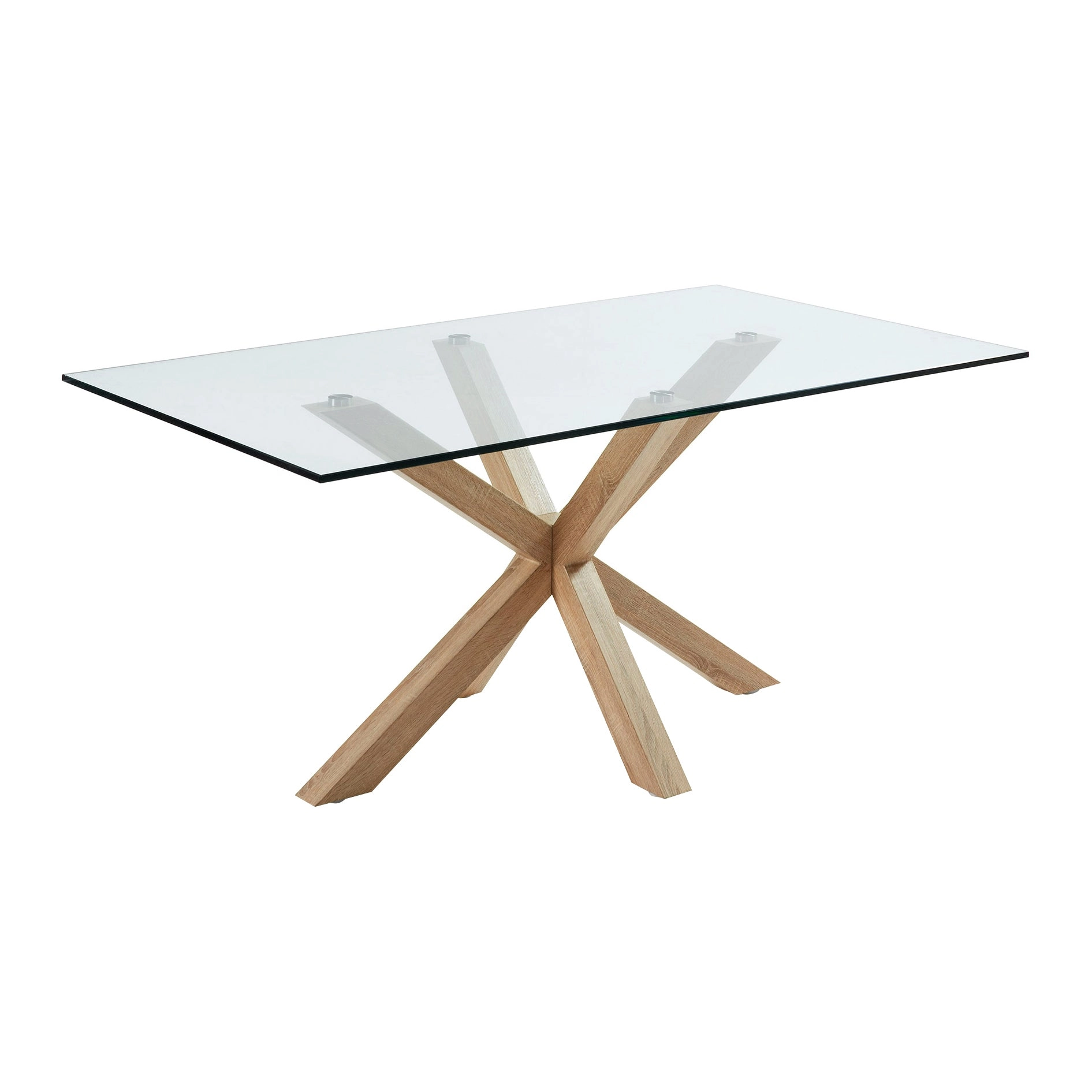 Argo Eettafel - 180 x 100 cm - Glas / Eiken van fonQ