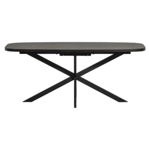 Arros Eettafel Uitschuifbaar - Zwart - 75x180|220x90 van fonQ