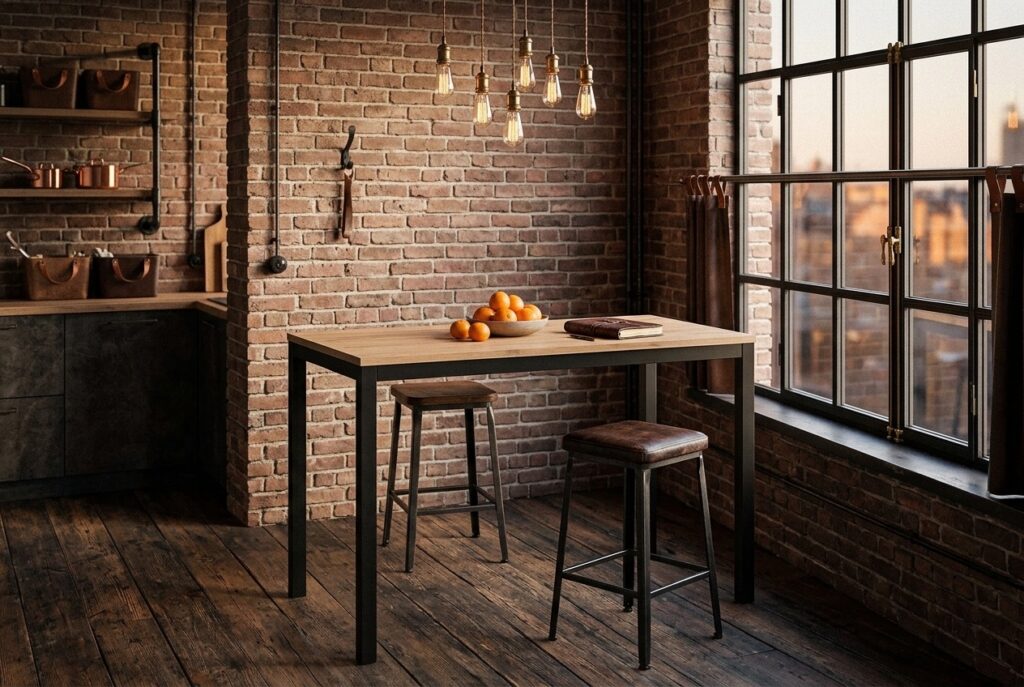 Bartafel Max in een industrieel interieur, keuken