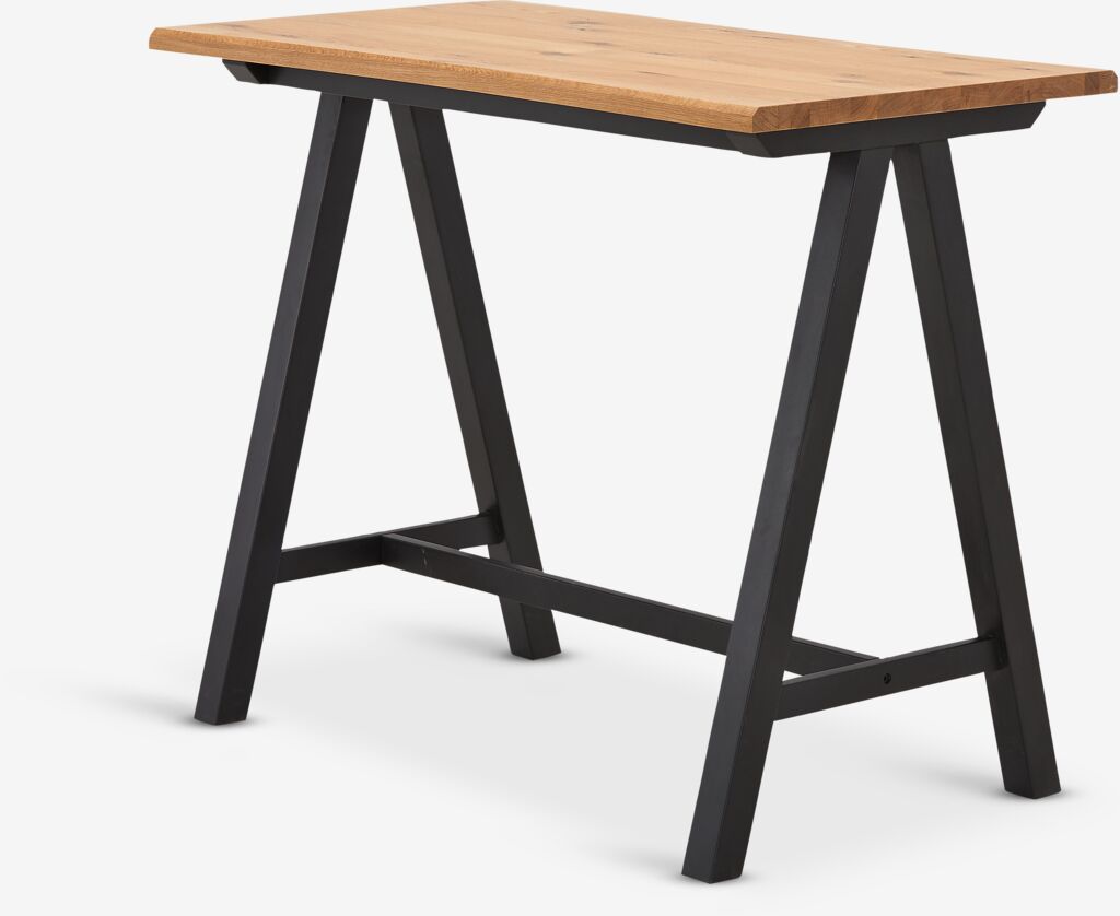 Bartafel SANDBY 71x128 naturel eiken/zwart van JYSK
