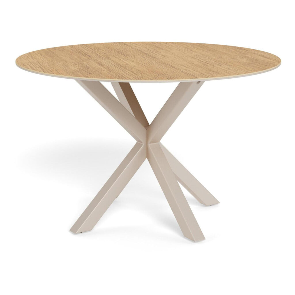 Bendt Ronde Eettafel 'Line' Keramiek met eikenlook, 119cm van Sohome