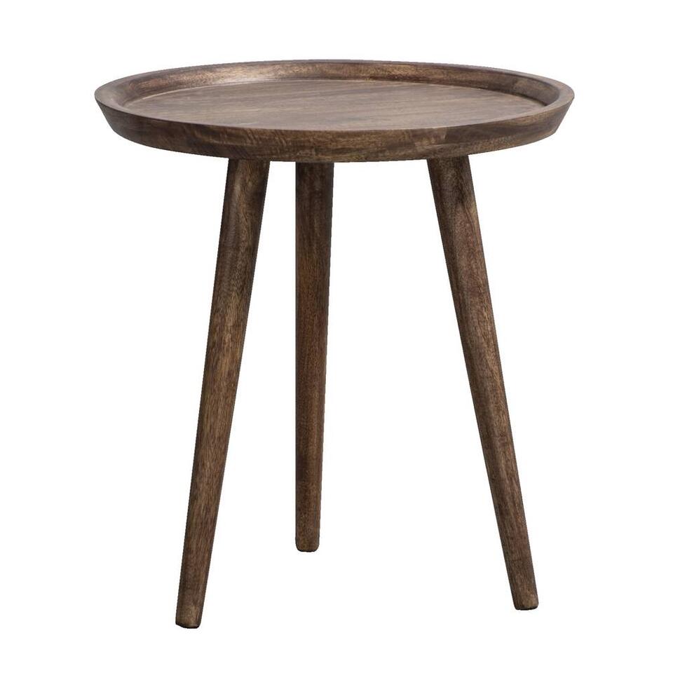 Bijzettafel Basel - walnoot - 48xØ45 cm van Leen Bakker