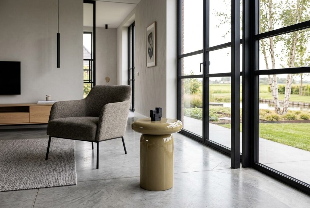 Bijzettafel Denia in een modern interieur, woonkamer