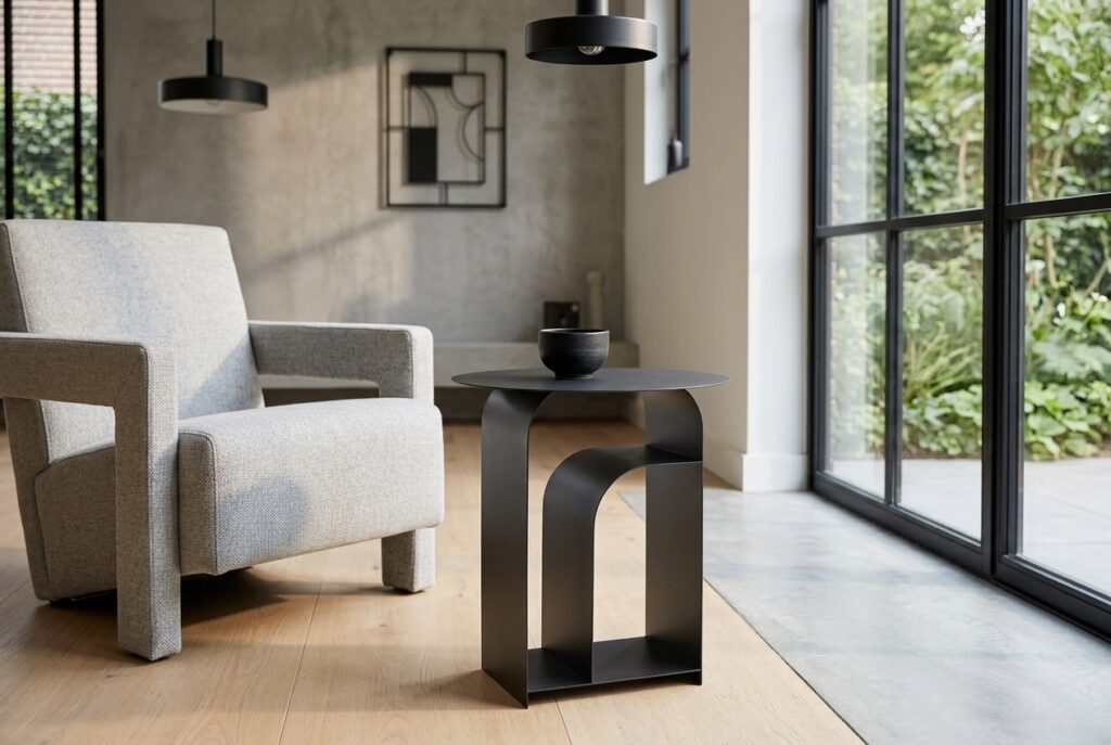 Bijzettafel Minna in een modern interieur, woonkamer
