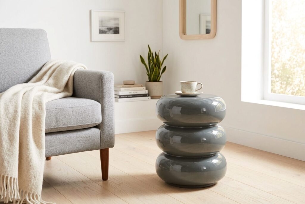 Bijzettafel Ribera Groen in een scandinavisch interieur, woonkamer