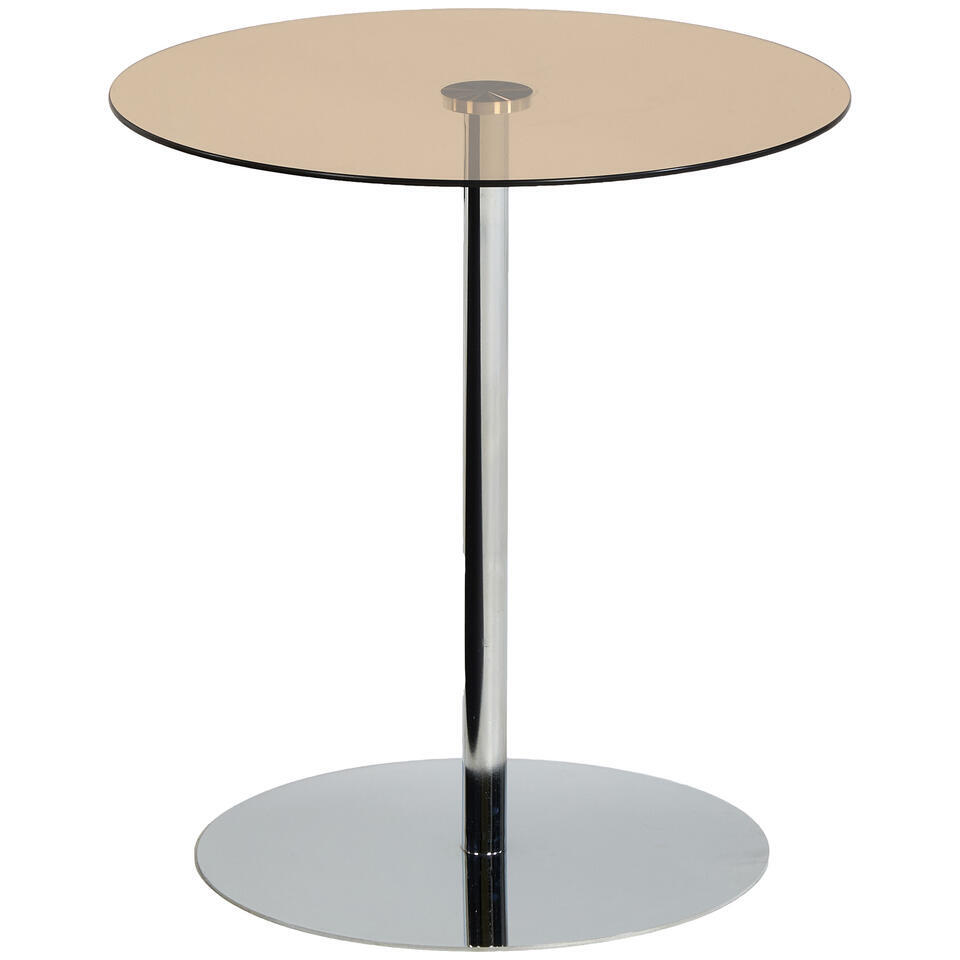 Bijzettafel Saluzzo Bruin ø 40x40 cm van Kwantum