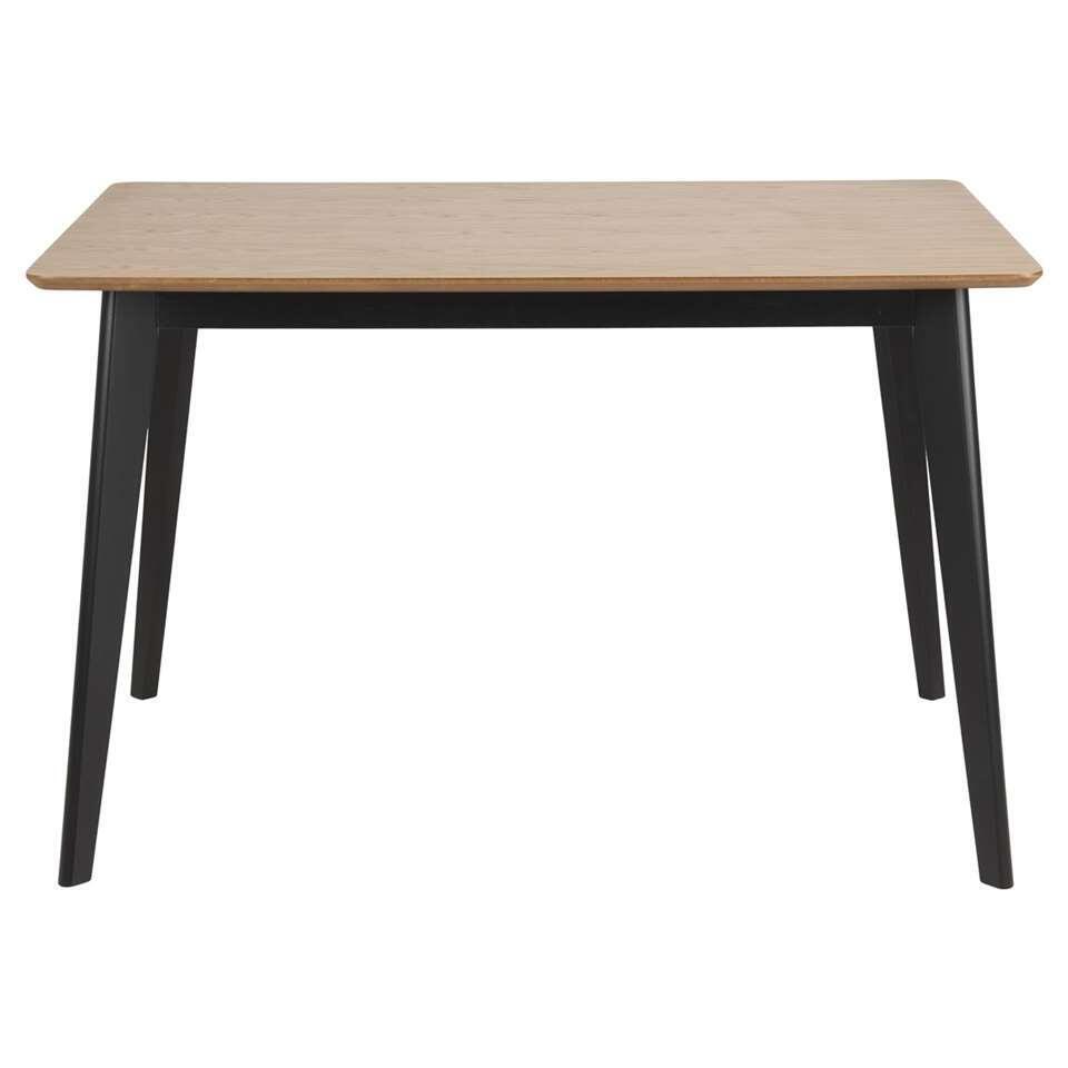 Eetkamertafel Roxy - eiken/zwart - 76x120x80 cm van Leen Bakker