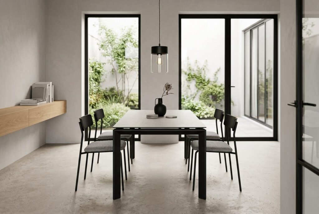 Eettafel Eliana in een modern interieur, eetkamer