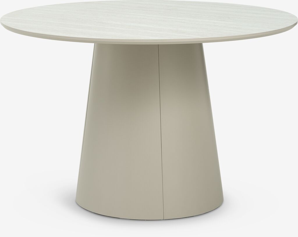 Eettafel KLIPLEV Ø120 travertijn kleur/beige van JYSK