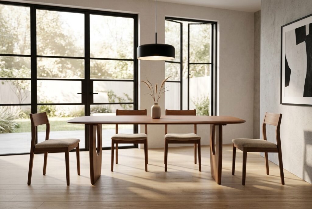 Eettafel Moise 221×112 cm in een modern interieur, eetkamer