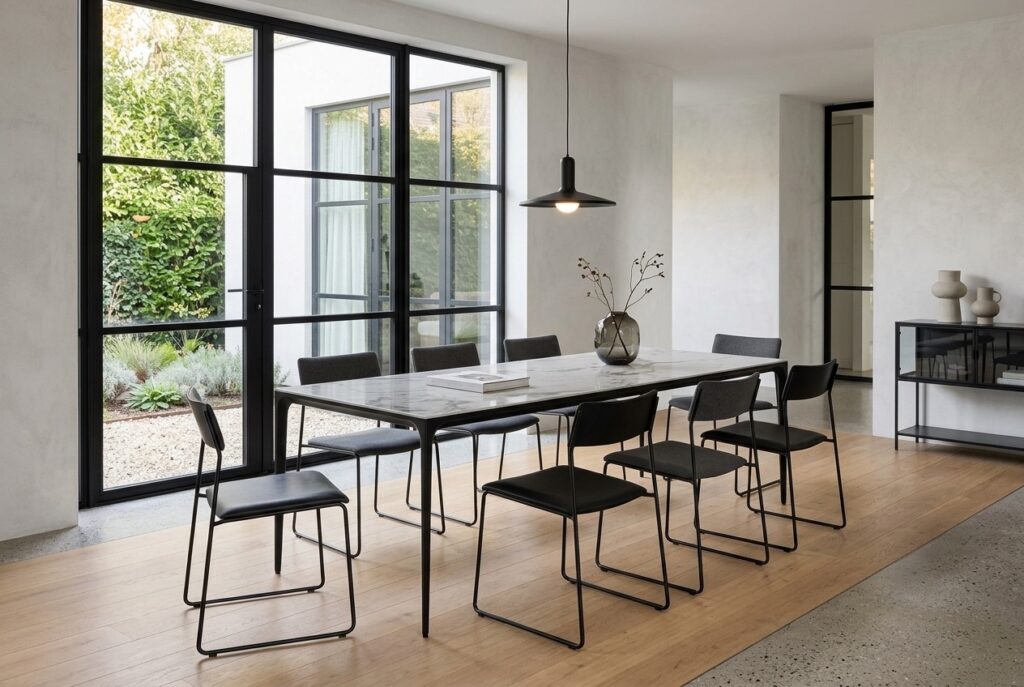 Eettafel Mundi in een modern interieur, eetkamer