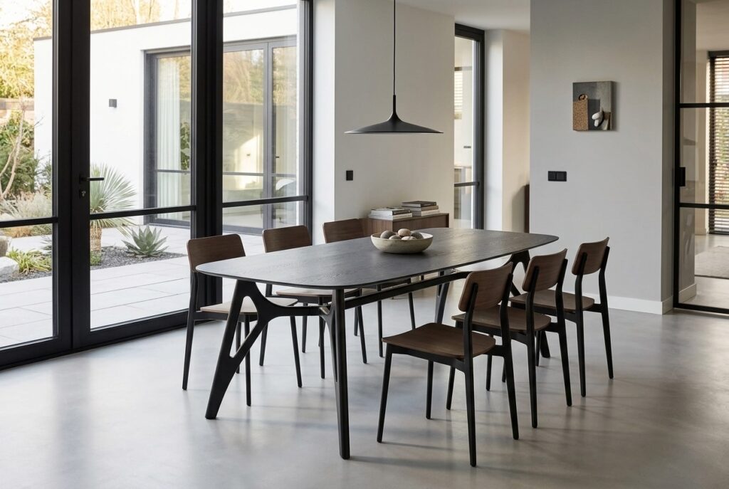 Eettafel Trani in een modern interieur, eetkamer