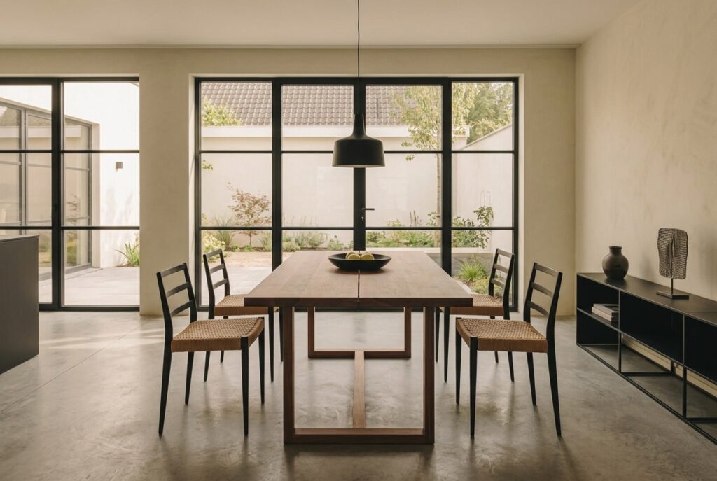 Kave Home Eettafel ‘Sashi’ Teakhout, 220 x 100cm in een modern interieur, eetkamer