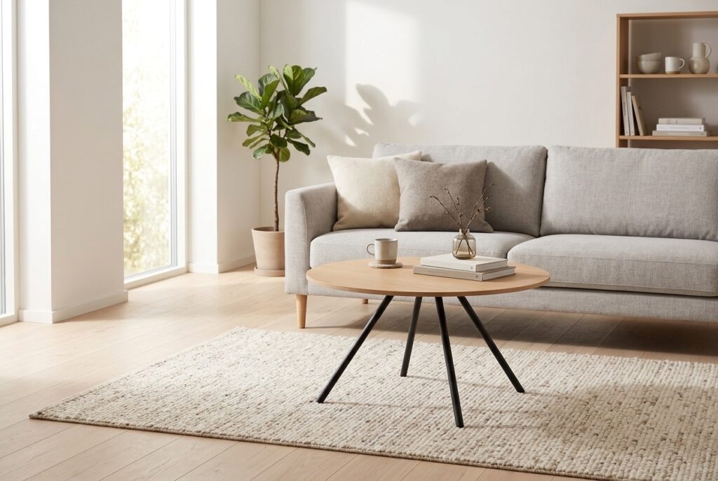 Salontafel Bo in een scandinavisch interieur, woonkamer
