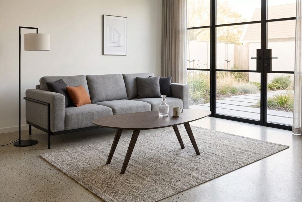 Salontafel Ferry in een modern interieur, woonkamer