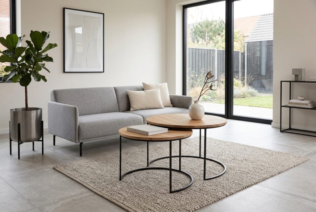 Salontafel Iras in een modern interieur, woonkamer
