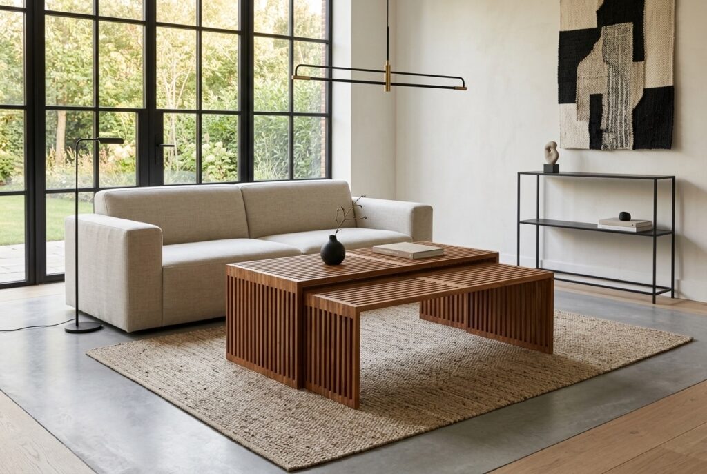 Salontafel Jack, set van 2 in een modern interieur, woonkamer