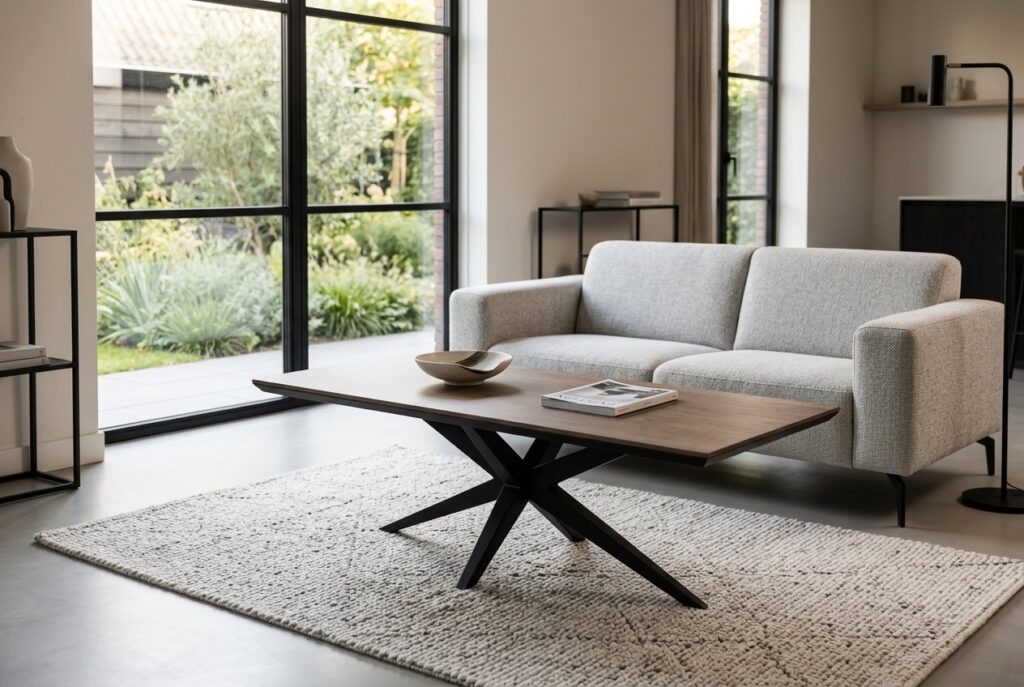 Salontafel Wexford Rechthoek in een modern interieur, woonkamer