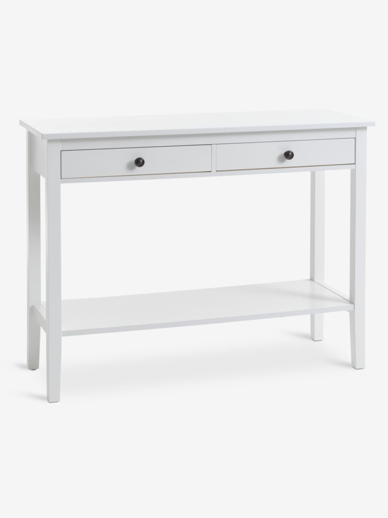 Sidetable NORDBY 40x110 2 lades 1 schap wit van JYSK