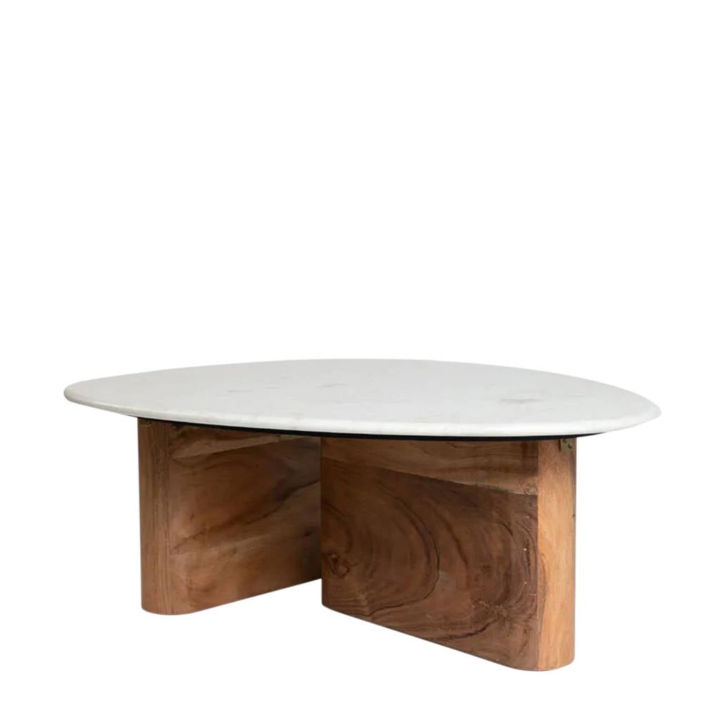 Sissy-Boy salontafel hout met marmer blad van Wehkamp