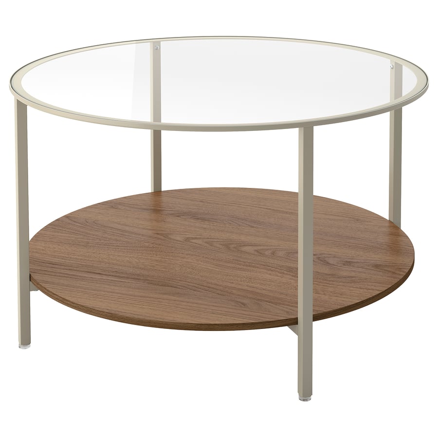 VITTSJÖ Salontafel - lichtbeige/glas 75 cm van IKEA
