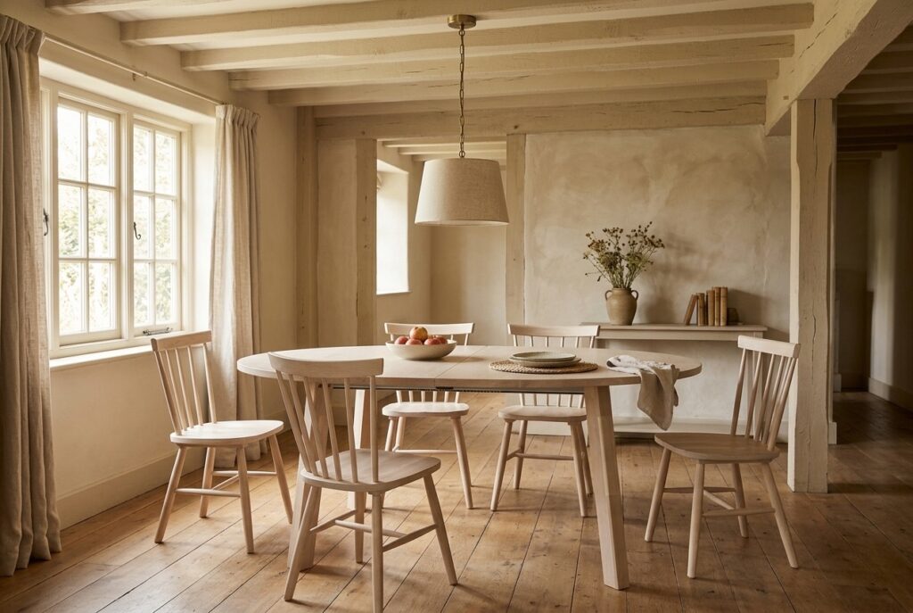 WOOOD eettafel Lange Jan in een landelijk interieur, eetkamer