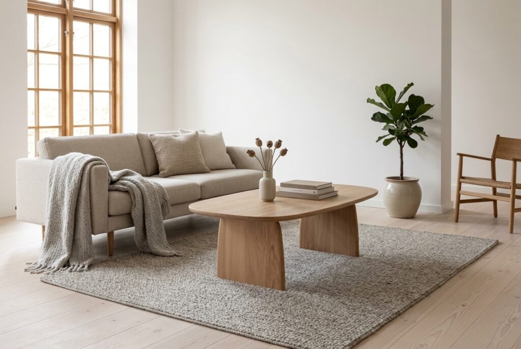 WOOOD salontafel Tablo in een scandinavisch interieur, woonkamer