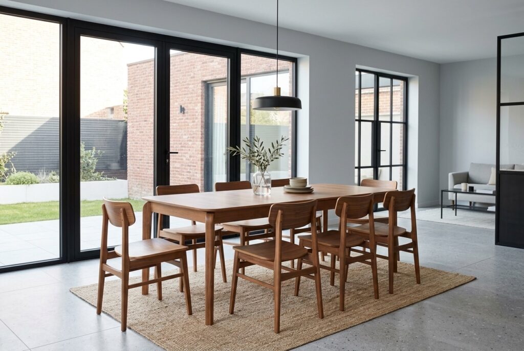 Zuiver eetkamertafel Scout in een modern interieur, eetkamer